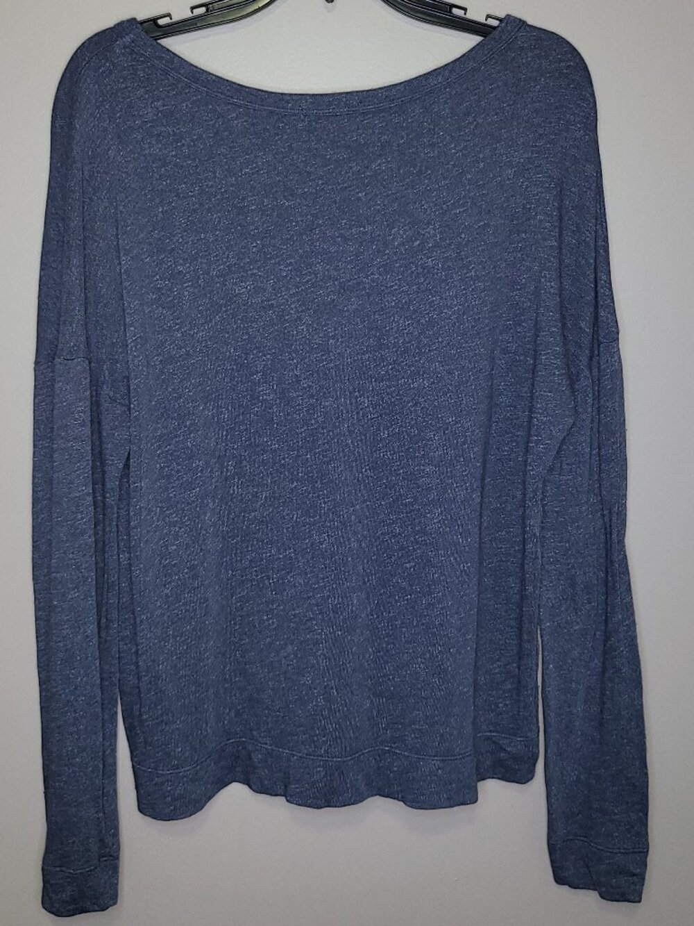 JAMES PERSE Standard Heather Blue Lightweight V-Neck Sweatshirt Top Size 4 - Picture 3 of 5